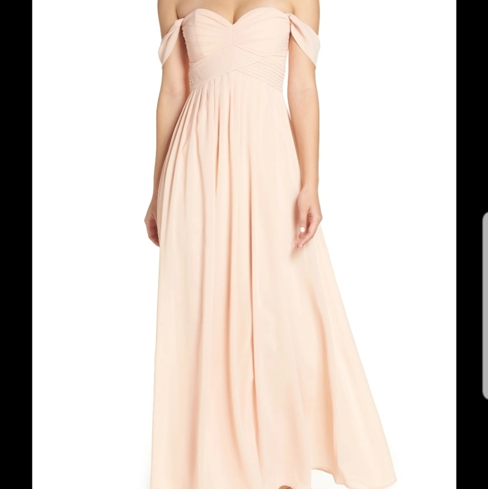 Lulus Convertible Neckline Chiffon Gown XS NWT